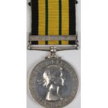 Africa General Service Medal QE2 with Kenya clasp named to 23087658 Pte W Griffiths K.S.L.I. GVF