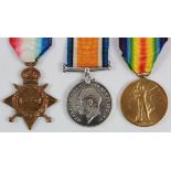 1915 Star Trio to 878 Pte. William Walsh. 22nd (Kensington Battalion) Royal Fusiliers (City of