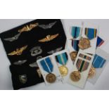 American, a selection of US medals and badges mostly wings.