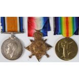 1915 Star Trio to 18516 Pte P Bayes Norfolk Regt. Killed In Action with the 9th Bn on 15/9/1916.