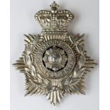 Bedfordshire 3rd. Volr. Battn, white metal Helmet plate/badge, pre 1901. 3 lugs to reverse.