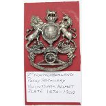 Badge - 2nd Northumberland (Percy) Artillery Vols helmet plate c1872-1902. A scarce piece
