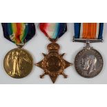 1915 Star Trio to 2709 Gnr H Adams RGA. GVF (3)