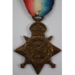 1914 Star to 7437 Pte A Davis 2/North'N R. Entitled to the Clasp & Rosette. VF