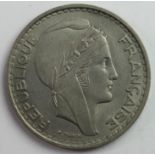 French Algeria cupro-nickel 100 Francs 1950 lightly toned GEF