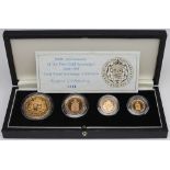 Four coin set 1989 (Five Pounds, Two Pounds, Sovereign & Half Sovereign). aFDC cased as issued