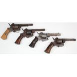 Collection of Belgium rim fire pistols in varying conditions (4) Sold a/f