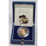 Half Sovereign 1985 Proof FDC boxed as issued