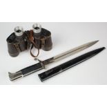 German WW2 officers parade bayonet with metal scabbard, blade maker marked 'Alcoso Solingen'. With a