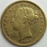 Half Sovereign 1880 Fine