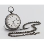 Silver pocket watch 'The Express English Lever, by J. G. Graves, Sheffield', hallmarked 'Chester