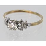 18ct Gold Solitaire Diamond ring approx 0.50ct weight size S weight 2.2g