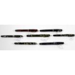 Seven Parker 'Challenger' fountain pens (sold as seen)