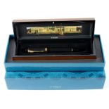 Parker Duofold Greenwich Meridian fountain pen, 2000, with original M nib, booklet present,