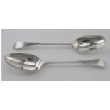 Newcastle silver Pair of tablespoons Maker - Robert Pinkney c. 1780, no town mark. Weight 4 oz