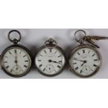 Three Gents Silver Pocket watches, all J.G Graves "Express English Lever", hallmarked Chester