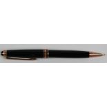 Montblanc Meisterstuck 75th Anniversary black / rose gold plated propelling pencil (165), serial no.