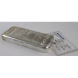 One Kilogram silver bar by Metalor, with certificate