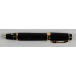 Montblanc Boheme Rouge et Noir fountain pen, with red stone to clip, not numbered, original