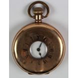 Gents gold plated half hunter pocket watch by Waltham in the Dennison "Star" case circa 1926.
