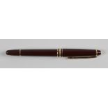 Montblanc Meisterstuck maroon ballpoint pen, pen only