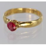 22ct Gold Ruby set Ring size M weight 2.3g