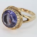 14ct Gold Amethyst Ring size L weight 5.7g