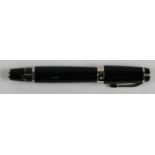 Montblanc Boheme Noir et Noir fountain pen, with black stone to clip, not numbered, original