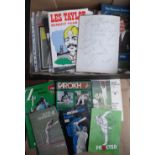 Cricket autographs, a collection of 35+ benefit and testimonial programmes and brochures, 1960's