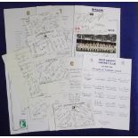 Cricket autographs, selection of signed County Official team & Benson & Hedges Finals team sheets,