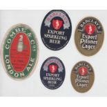 Beer labels, Combe & Co, bottled by J Lynch, Coventry, large v.o, 140mm high, (slight top edge