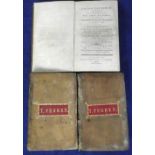 Horseracing books, three volumes of the Racing Calendar for 1785, 1786 & 1787. All first editions