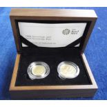 Coins, GB, Edward 7th, 1908, full & half sovereign gold coin set in Royal Mint walnut presentation