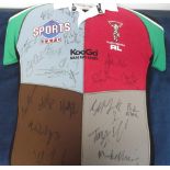 Rugby Union, a signed rugby shirt, Harlequins 2008, XXL size, home shirt signed to the front ink
