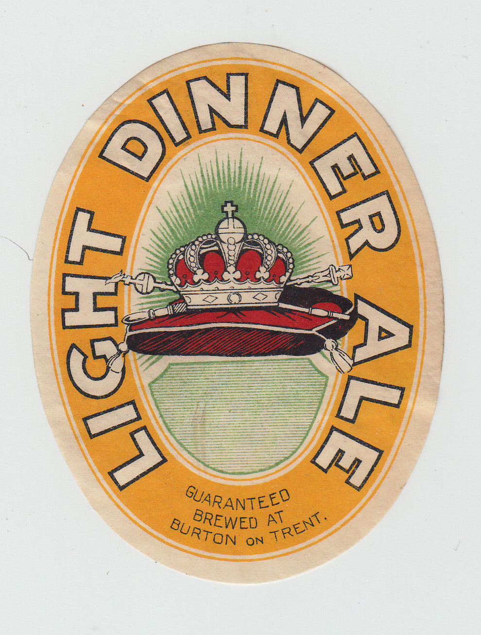 Beer label, Midland Bottlers Ltd, Burton on Trent, Light Dinner Ale, v.o, (fair/gd) (1)