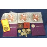 Coins, GB & others, three 2006 UK brilliant uncirculated coin sets in folders of issue, two 2006 QE2