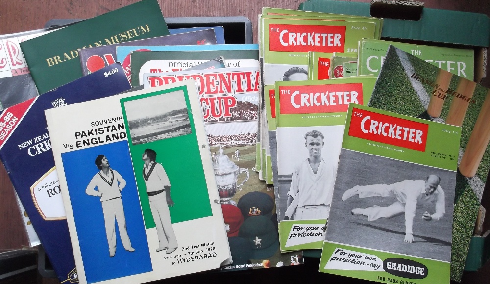 Cricket, a large collection of programmes, 1970's onwards inc. Test Matches, Benson & Hedges Finals,