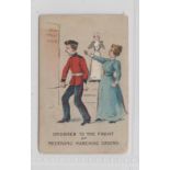 Cigarette card, Alberge & Bromet, Naval & Military Phrases (Bridal Bouquet), type card, 'Ordered