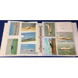 Postcards, Aviation, a modern album of approx. 215 modern aviation cards and approx. 180 loose on