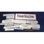Enamel & Metal Signs, selection of 16 German Railway signs, mostly miniature warning examples,