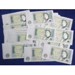 Banknotes, a collection of 60+ Bank of England £1 notes, all Cashier Somerset, a few consecutive