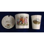 Collectables, Royalty, two Coronation Commemorative ceramics by Shelley, 1911, both with transfer