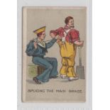 Cigarette card, Aviss Bros, Naval & Military Phrases, type card, 'Slicing the Main Brace' (gd) (1)