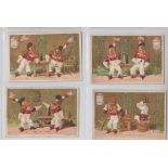 Trade cards, Liebig, Children in Military Costumes, ref S56, French issue (set, 6 cards) (backs with