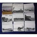 Aviation, a collection of approx. 250 privately taken photos, mostly postcard size, mainly b/w, a