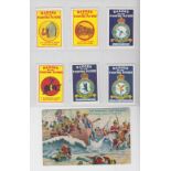 Trade cards, Thomson, two sets, Badges of the Fighting Flyers, 'M' size (16 cards) & Battles for the