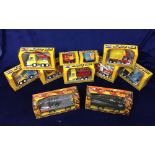 Toys, Tri-ang, a collection of 11 pressed steel boxed toys inc. Military Series Armoured Car,