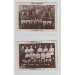 Cigarette cards, Pattreiouex, Football Teams (F192-241), two cards, The Arsenal (F206) & Tottenham