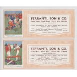 Trade issues, Ferranti, Son & Co, London, two blotters, Shakespeare & Sport Series, two blotters,