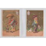 Trade cards, Liebig, Children in Chinese Costumes, ref S35, two cards, French (fair/gd)